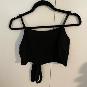 Brandy Melville Black Tie Back Tank - one size